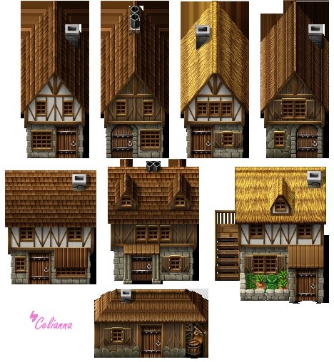 Celianna's Parallax Tiles "Medieval Houses"