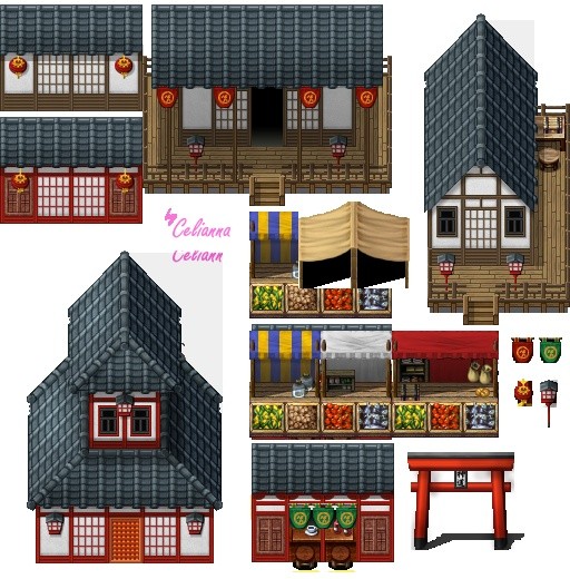 Celianna's Parallax Tiles "Japanese Buildings" 