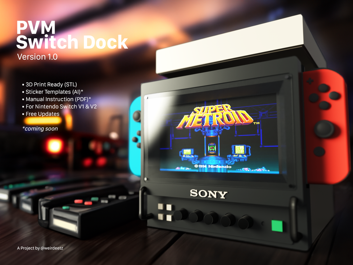 PVM Switch Dock 3D Print