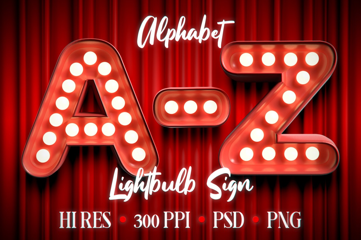 3D Lightbulb Sign Alphabet Kit (Pay per Letter)