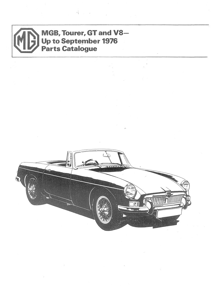 Parts Catalogue MG MGB 1976 English CarDoXX