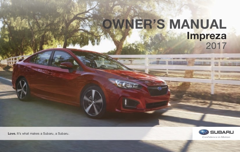 Owners Manual Subaru Impreza V 2017 English CarDoXX