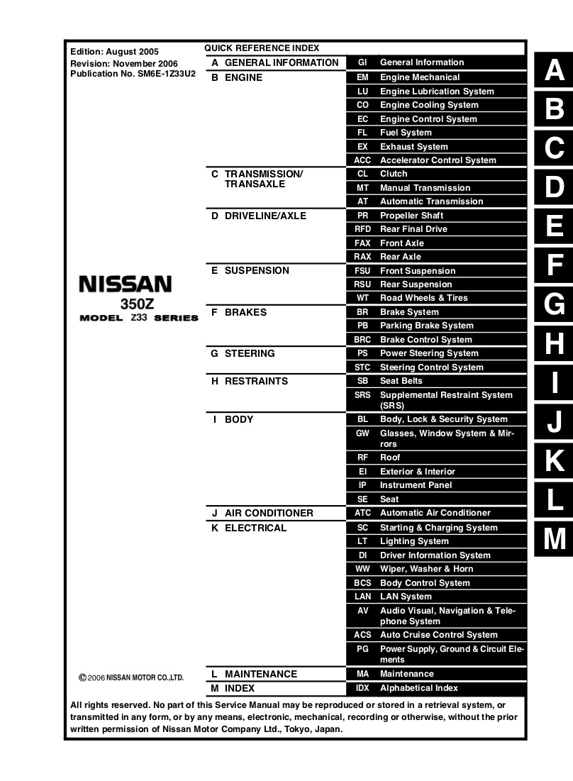 Service Manual Nissan 350Z Z33 2006 English CarDoXX