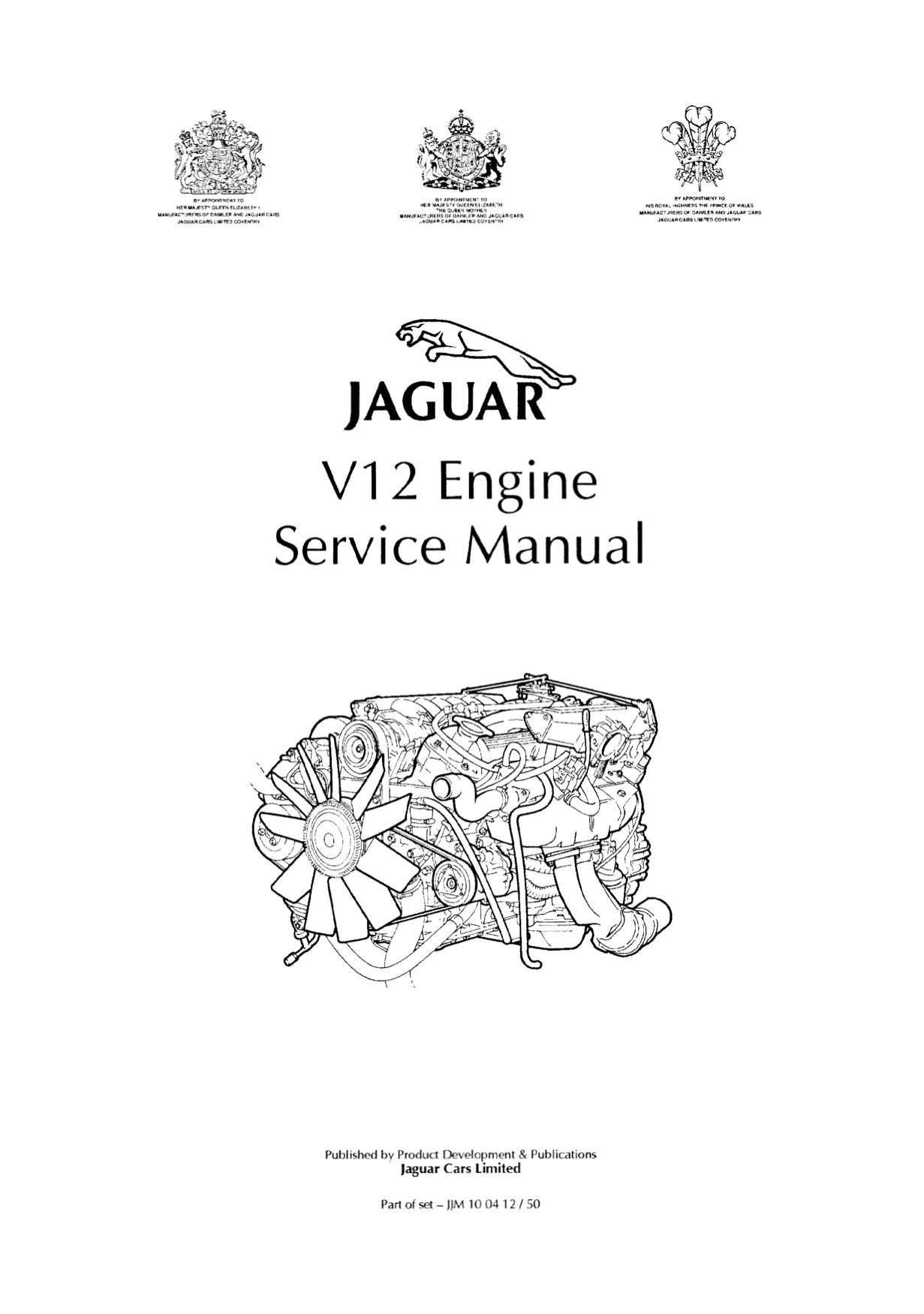 Service Manual Jaguar Engine V12 1994 English CarDoXX