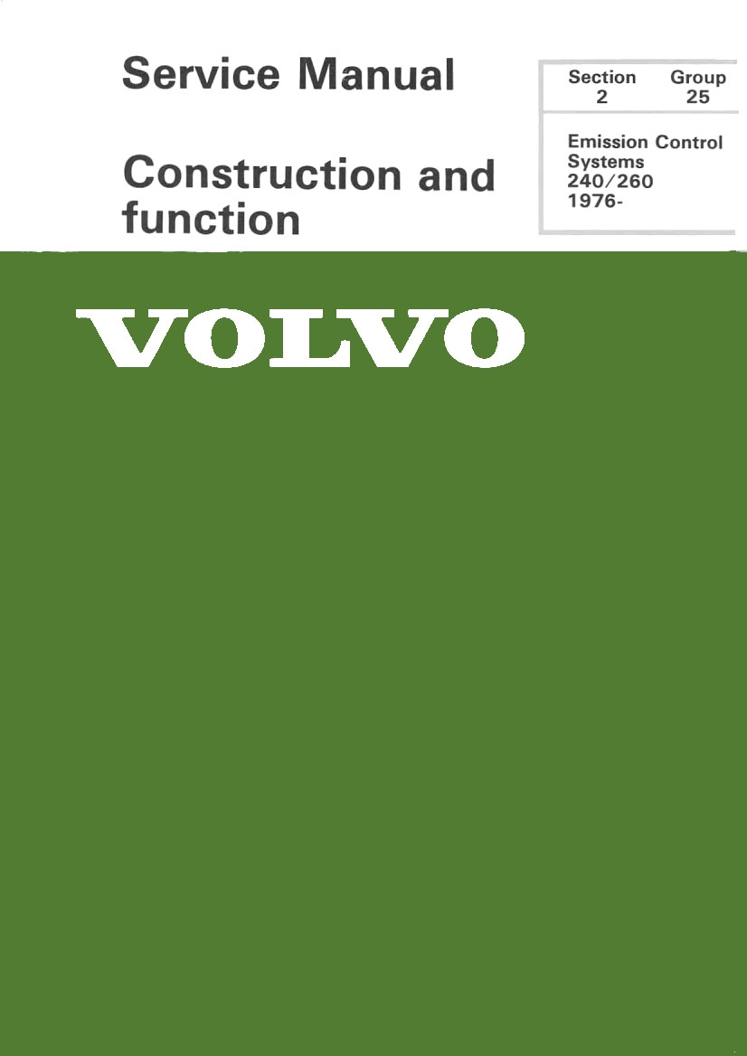 Service Manual Vovo 240 / 260 English (tp30727) CarDoXX