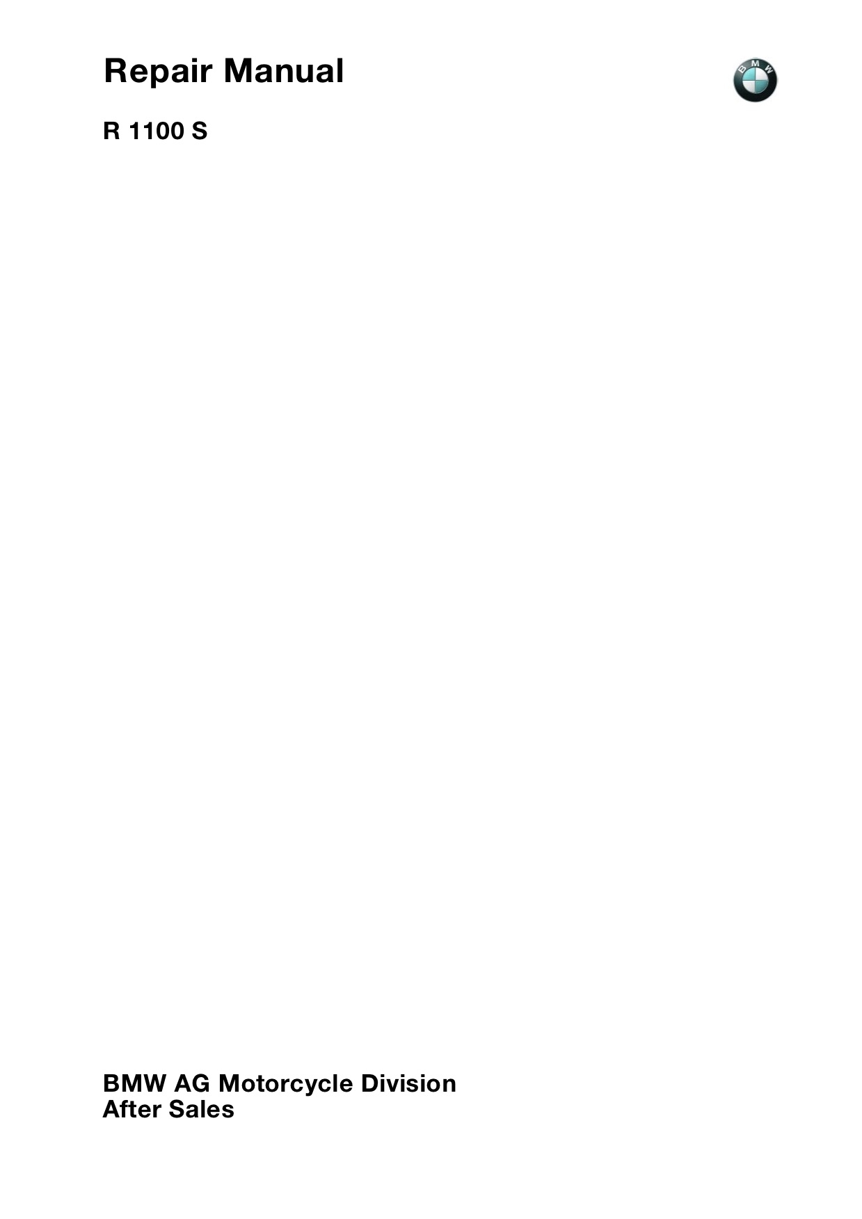 Service Manual BMW Motorrad R 1100 S 2000 English CarDoXX