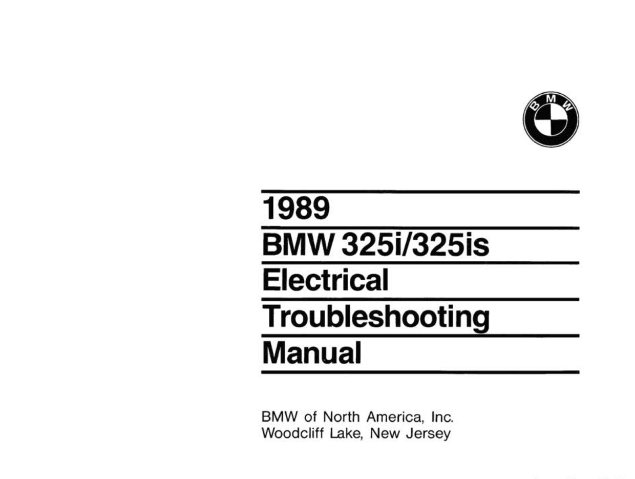 Service Manual BMW E30 325i Electrical 1989 English CarDoXX