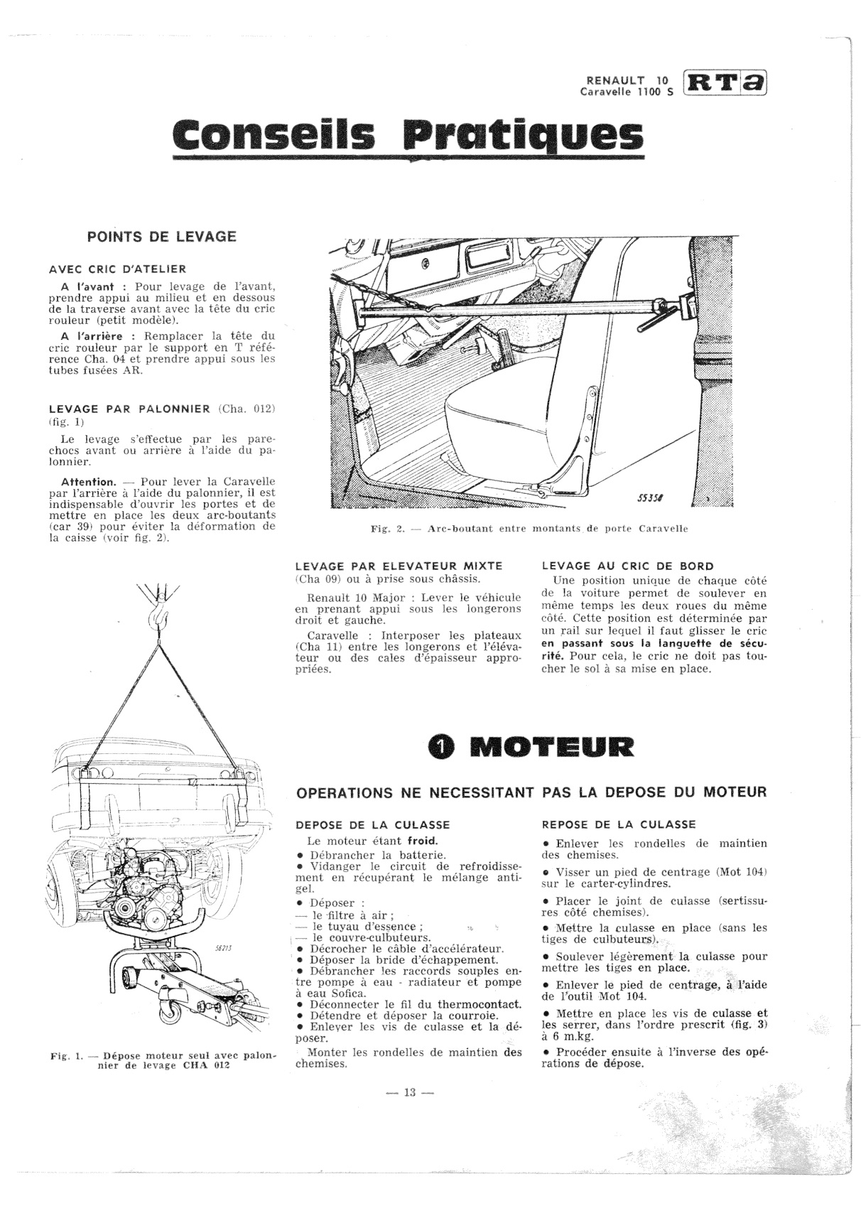 Service Manual Renault R10 / Caravelle 1100 Engine Fre CarDoXX