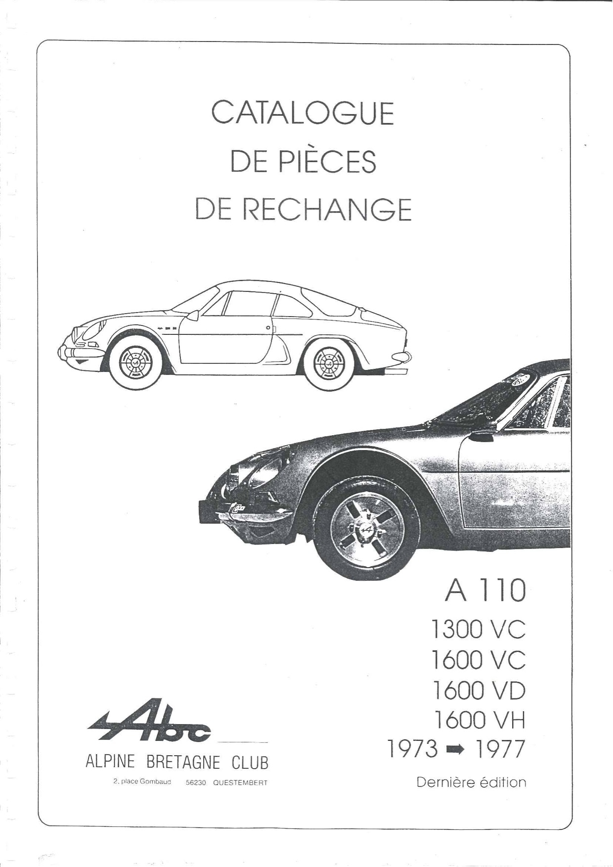 Parts Catalogue Alpine A110 PR992 Final Edition CarDoXX