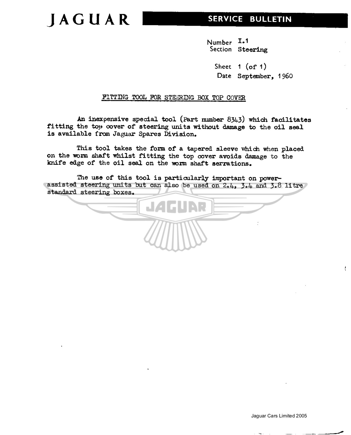 Service Bulletins Jaguar Mark II English CarDoXX