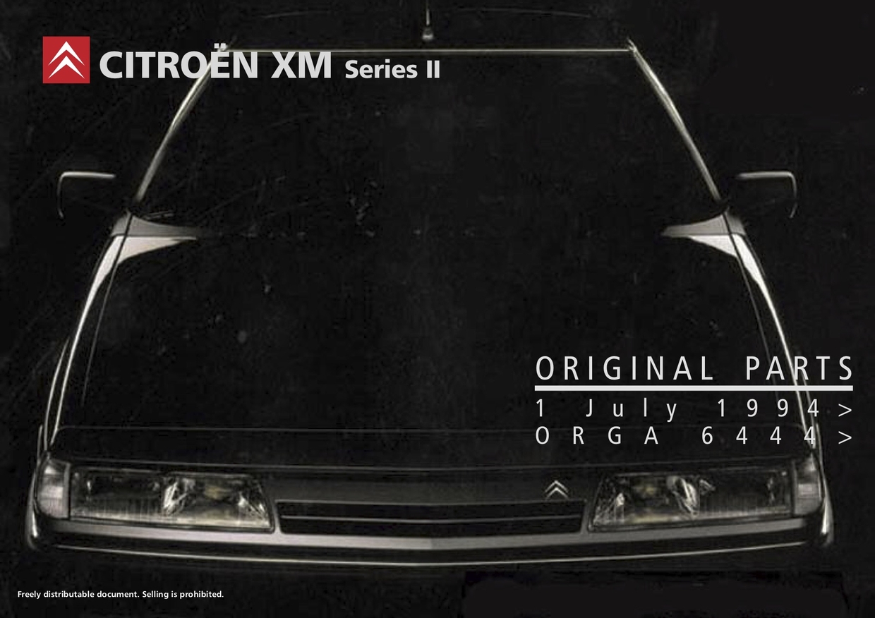 Parts Catalogue Citroen XM English Series II CarDoXX