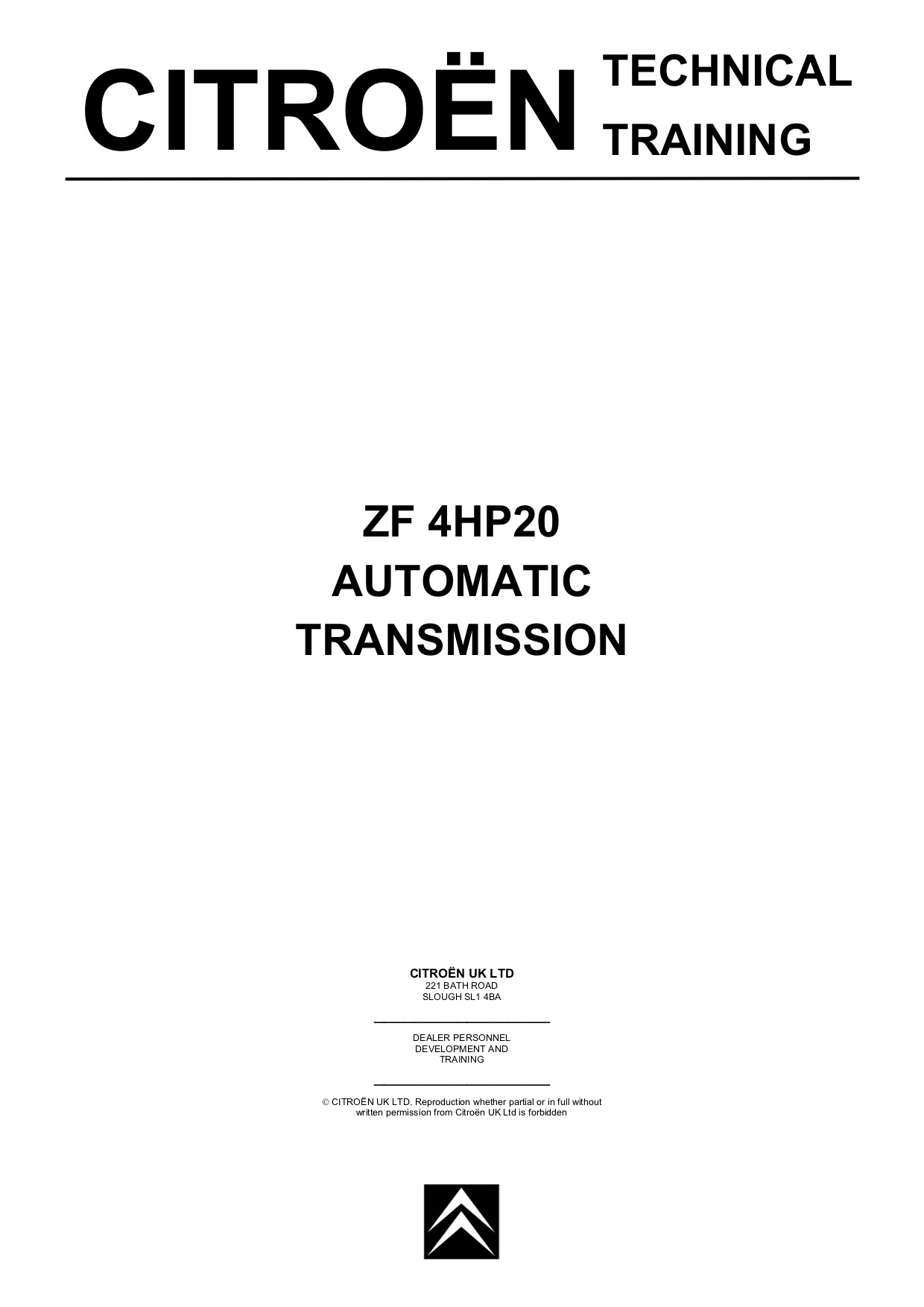 Service Manual ZF Transmission 4HP22 English CarDoXX