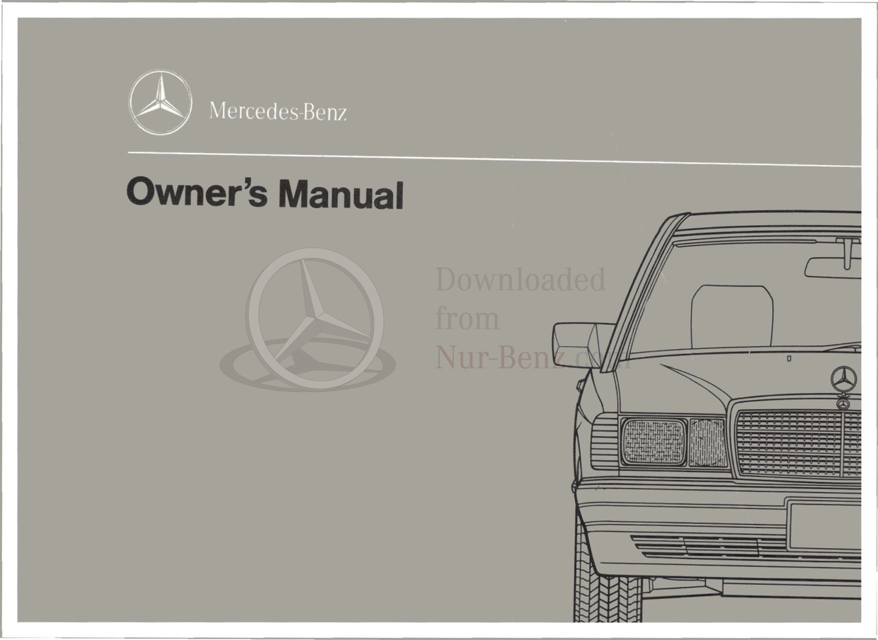 Owners Manual MercedesBenz W201 1991 English CarDoXX