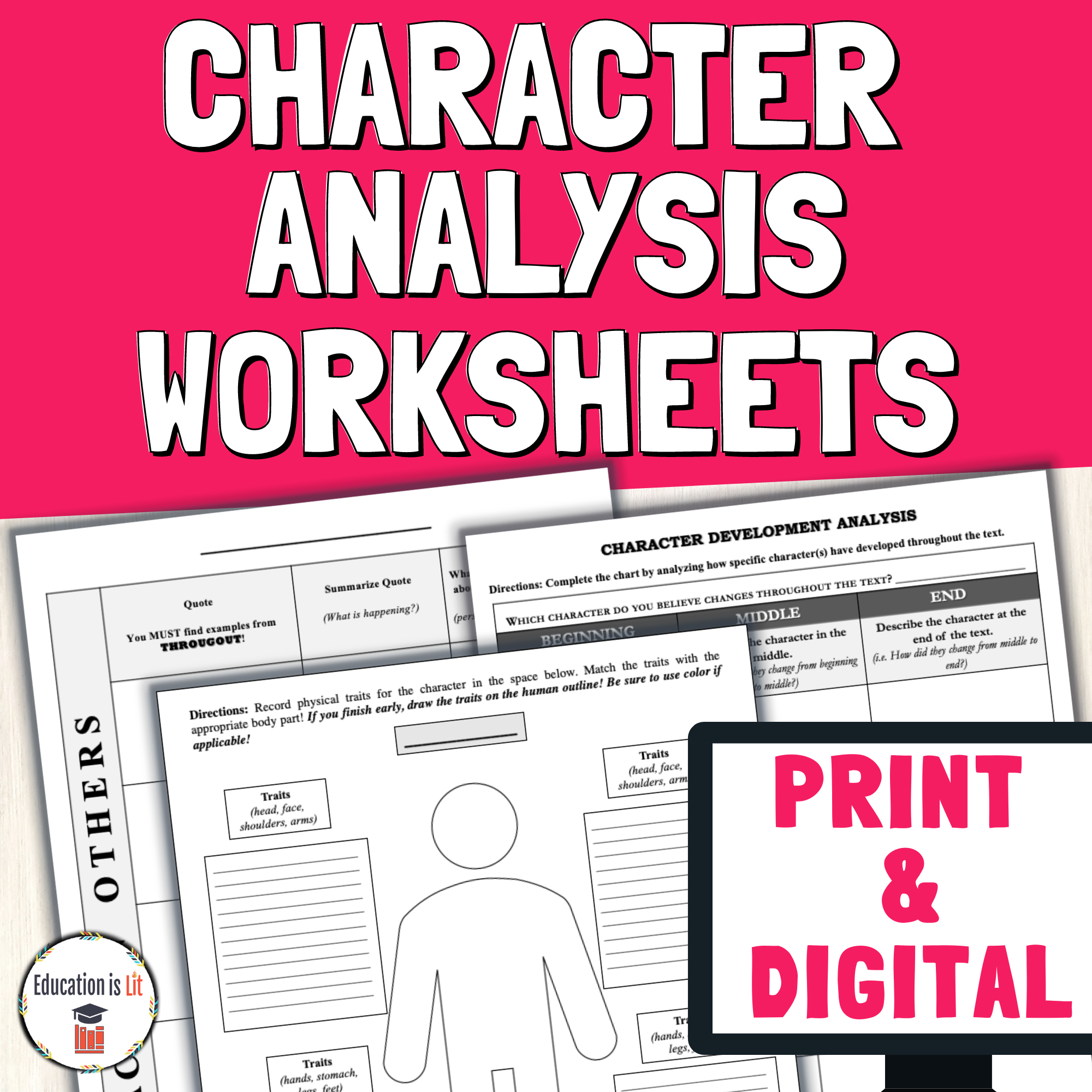 Character Analysis Graphic Organizer