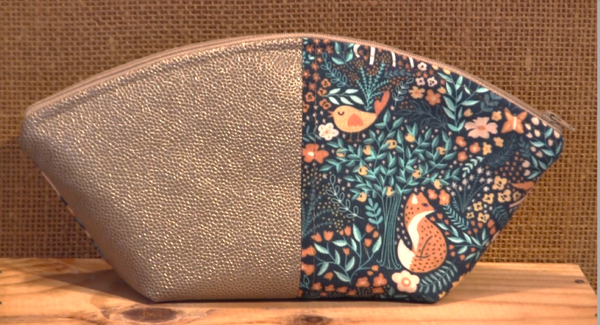 Gabarit pour Grande Pochette évasée bimatière