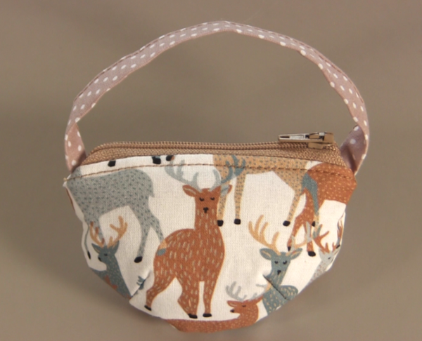 Gabarit du mini porte-monnaie en forme de sac