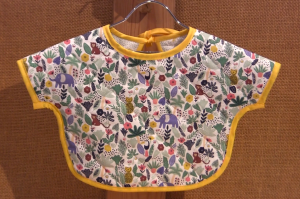 Fiche fournitures et conseils et 3 gabarits pour Tablier 18-24 mois en une seule pièce