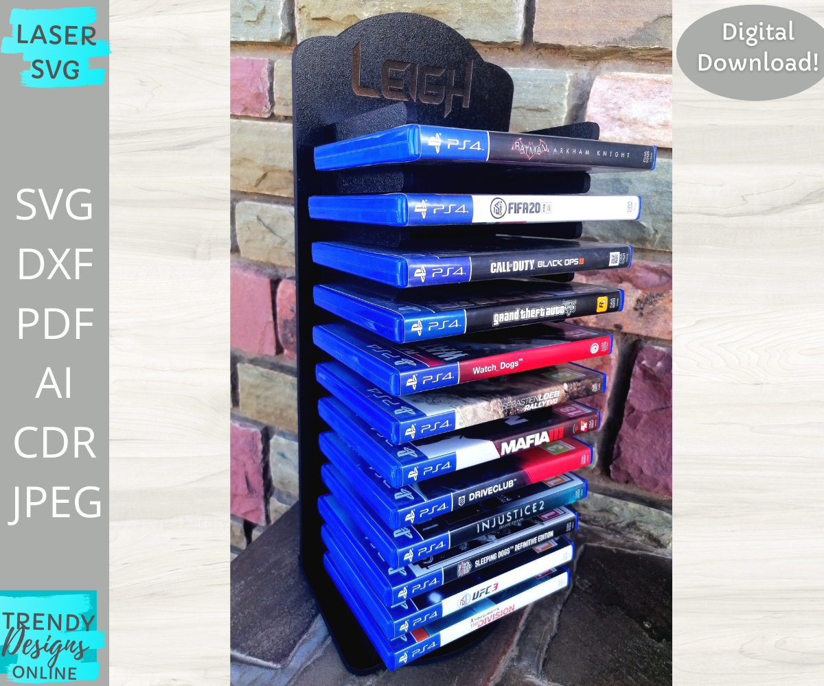 Games DVD Storage Stand svg, svg Trendy Designs Online