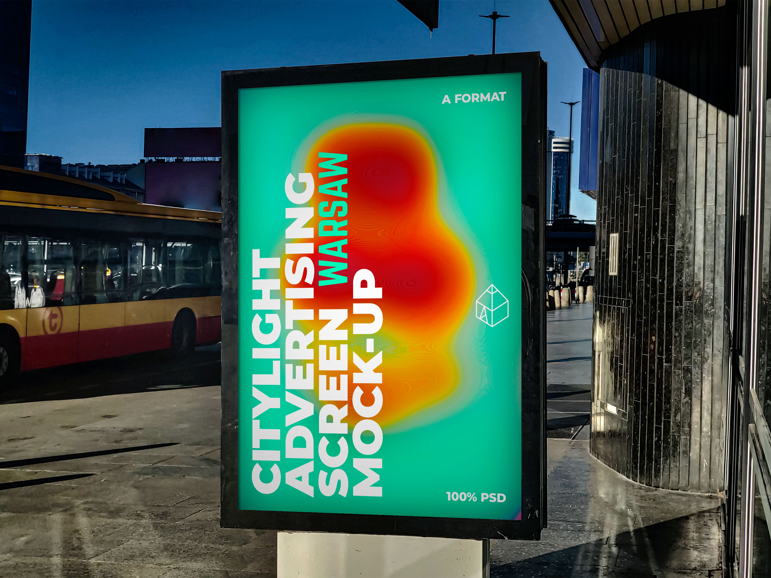 Warsaw Citylight Advertising Screen Mock-Up 8 v2 - Graphic Shelter