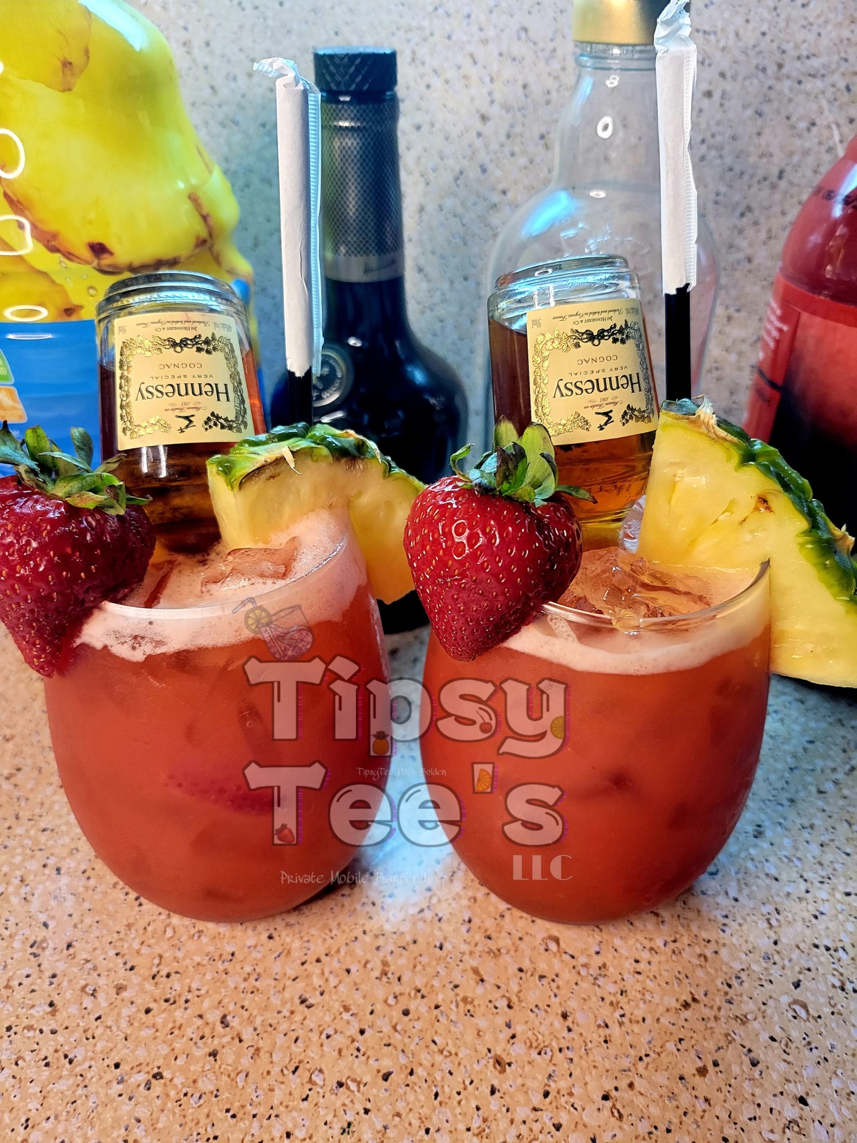 Strawberry Pineapple Triple Hennessy TipsyTeesLLC