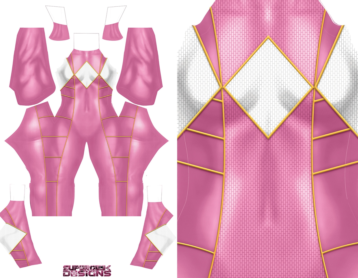 PINK POWER RANGER pattern file SUPERGEEK DESIGNS