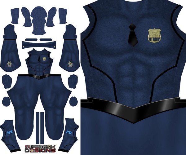 GENERIC CARBON FIBRE bodysuit pattern file - SUPERGEEK DESIGNS