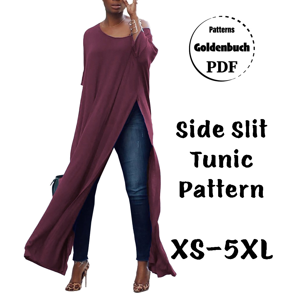 Long Sleeve Tunic Pdf Sewing Pattern Loose Fit Materni Goldenbuch Pdf Sewing Patterns For