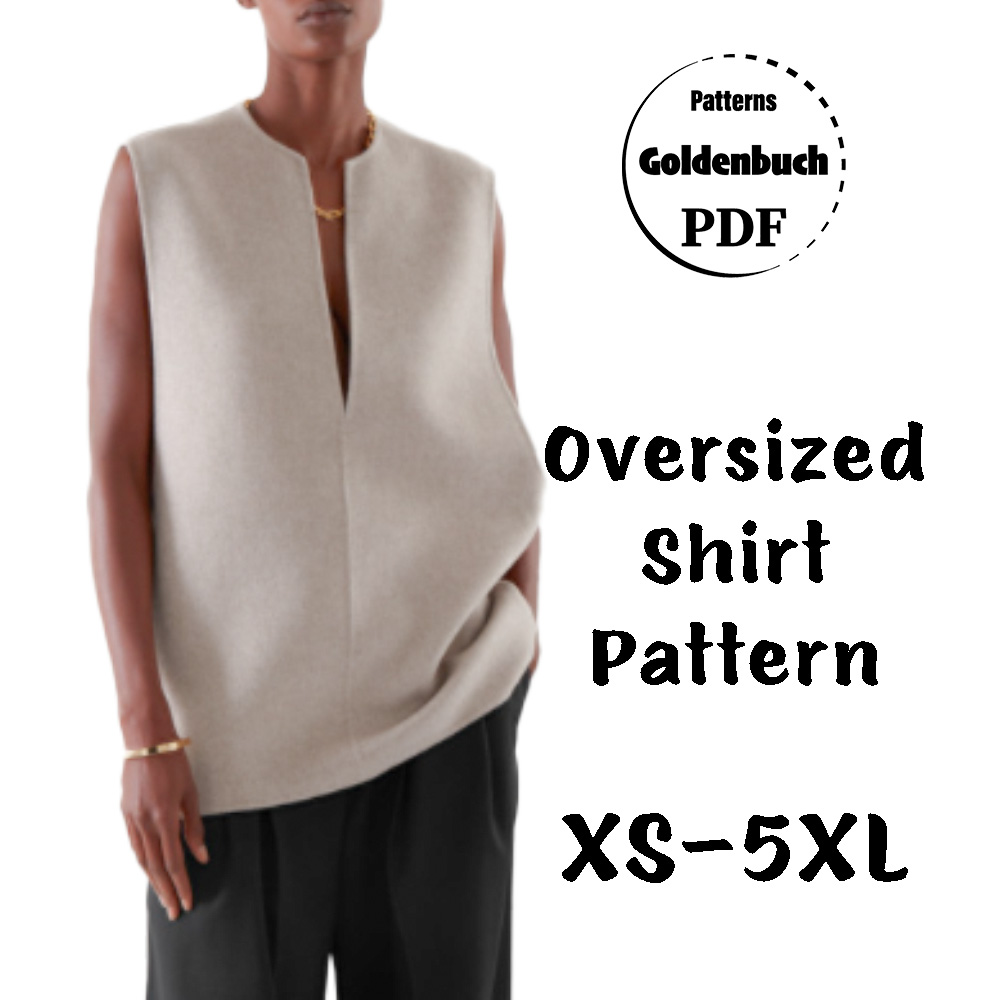 ALine Maxi Dress PDF Sewing Pattern VNeck Sleeveless Goldenbuch PDF