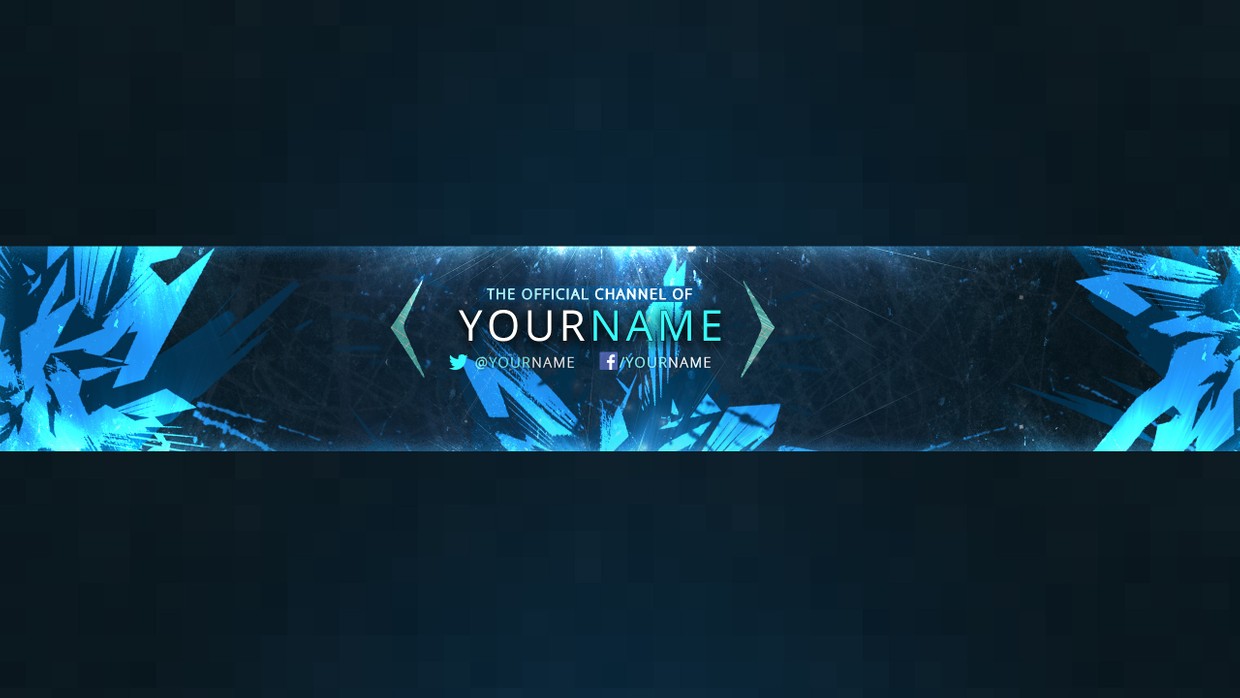 Ice Berg YouTube Channel Banner Template - MadMoneyBanks Intended For Yt Banner Template