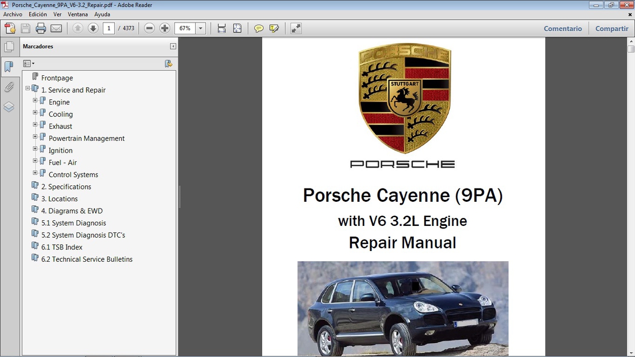 PORSCHE CAYENNE (9PA) 3.2 Repair Manual Man Car.Repair.Manuals
