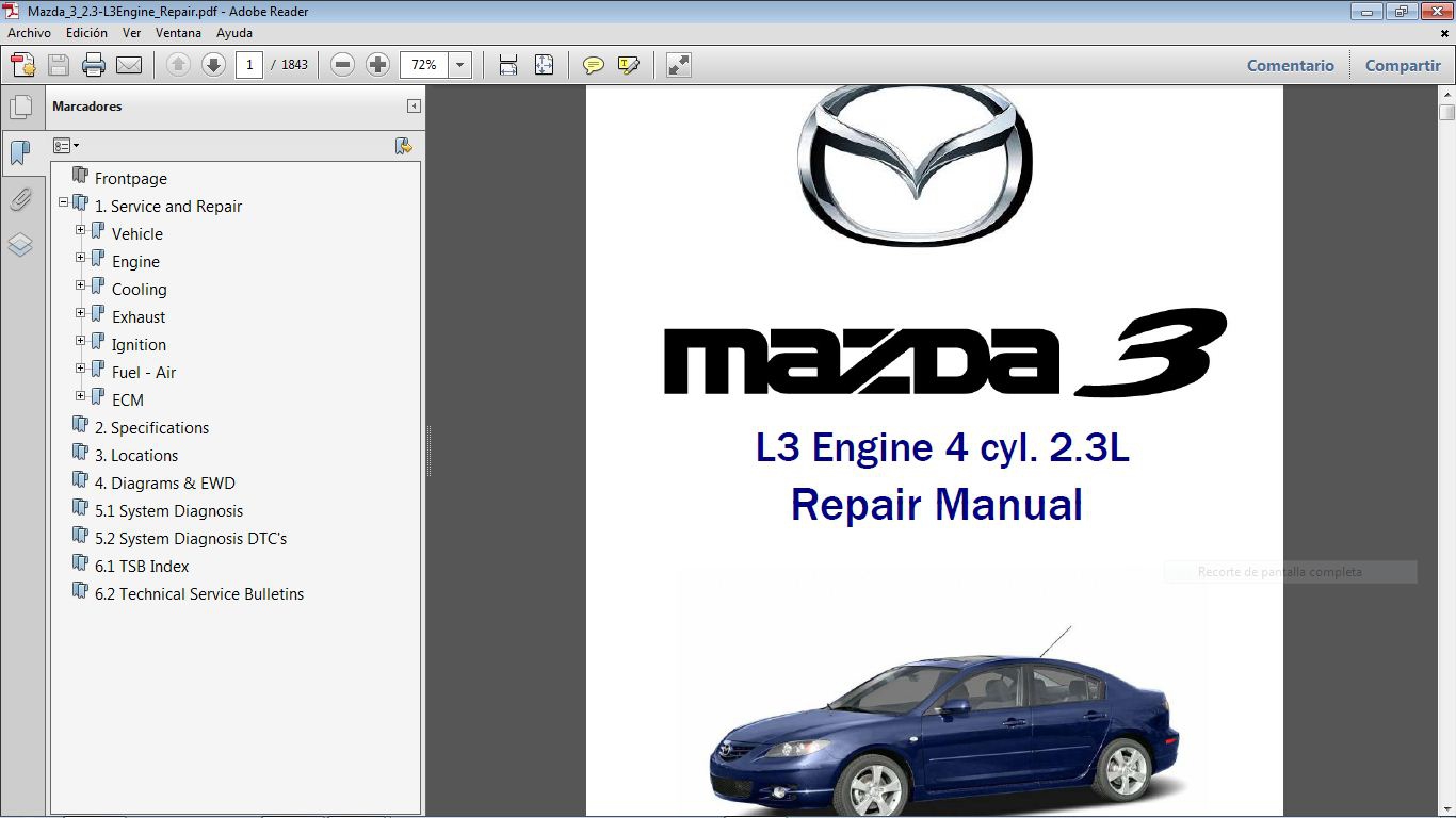 MAZDA 3 2.3 Workshop Repair - Manual De Taller - Car.Repair.Manuals