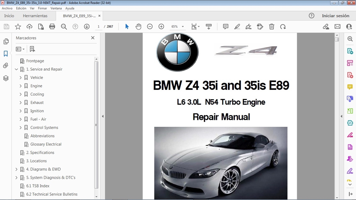 BMW Z4 35i E89 Repair Manual Manual de Tall Car.Repair.Manuals