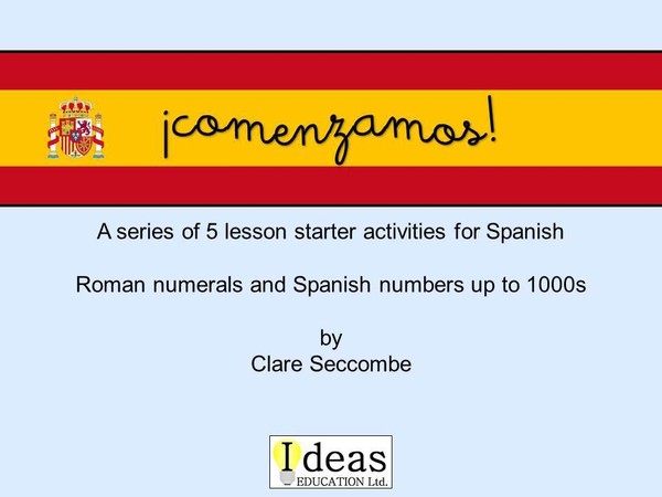 ¡comenzamos! - Spanish number starters