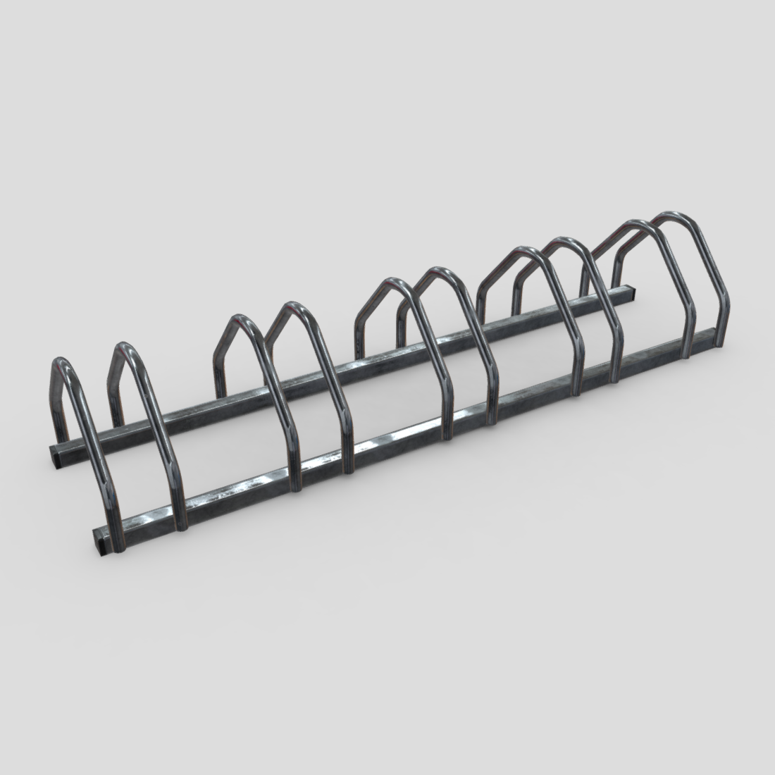 Bicycle Stand 2 low poly PBR 3d model plaggy