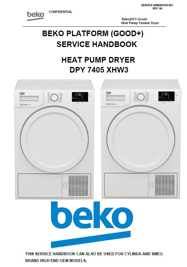 Beko DPY 7405 XHW3 Dryer Service Manual serviceandrepair