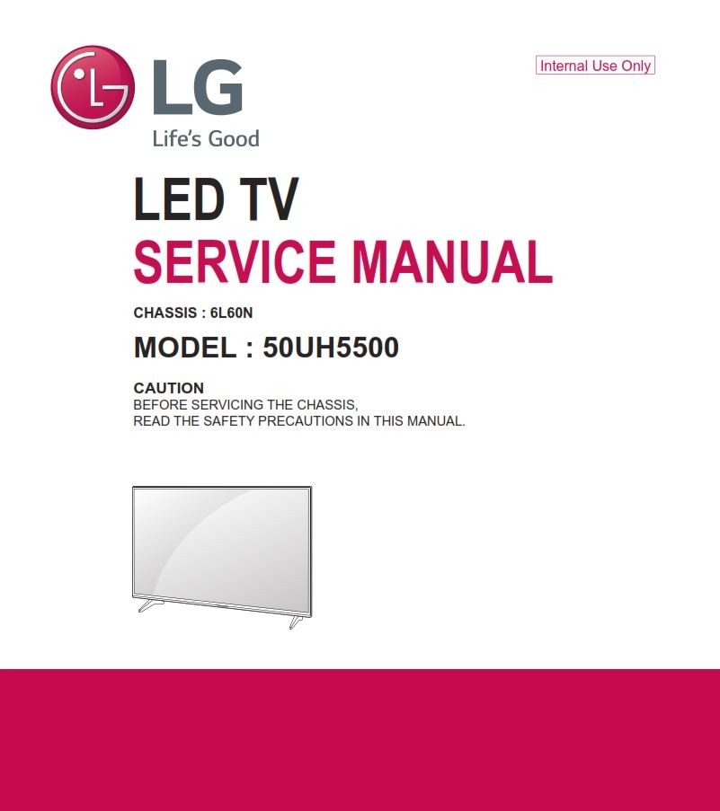 LG 50UH5500 4K Smart LED TV Service Manual + Schematic serviceandrepair