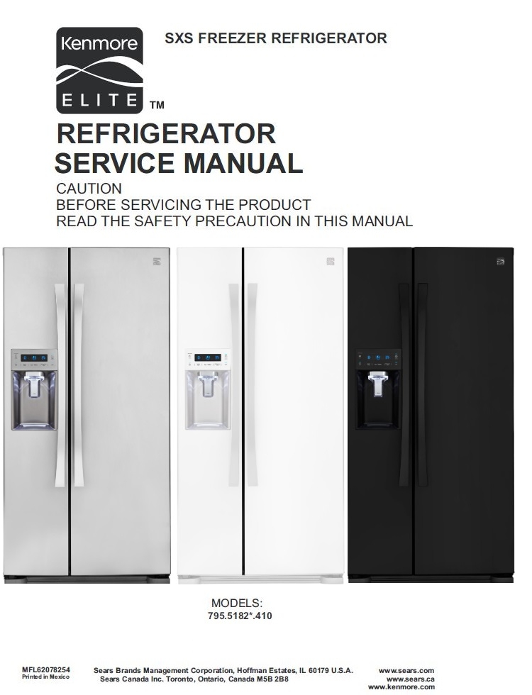 Kenmore Elite 51822 51823 51829 Refrigerator Service M serviceandrepair