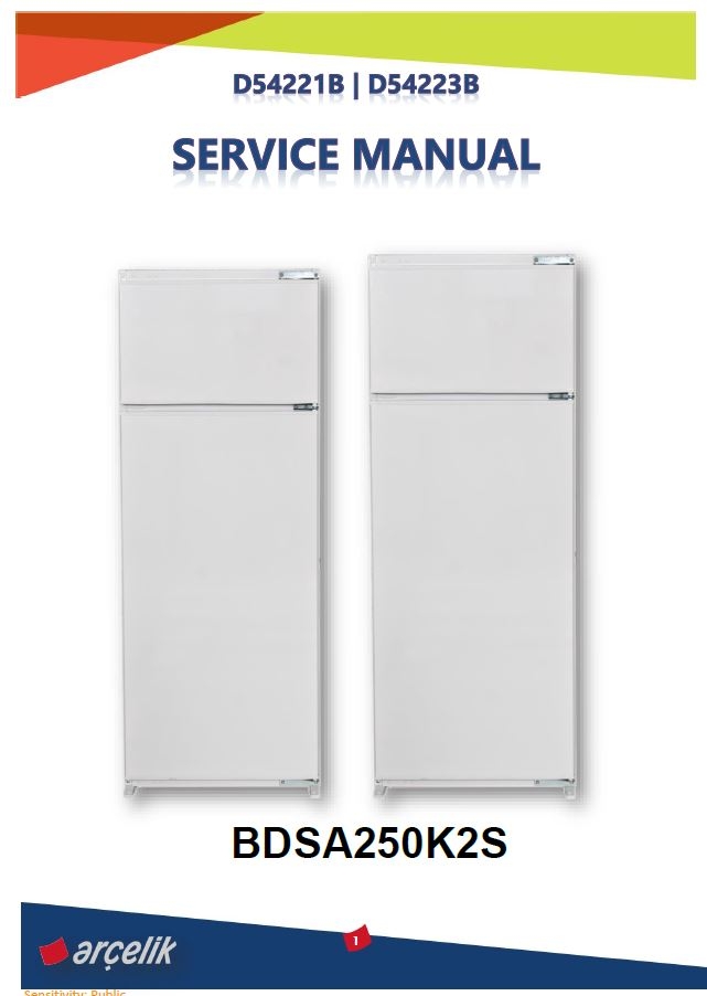 Beko BDSA250K2S Refrigerator Service Manual serviceandrepair