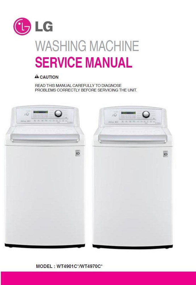 LG WT4901CW WT4970CW Washing Machine Service Manual serviceandrepair