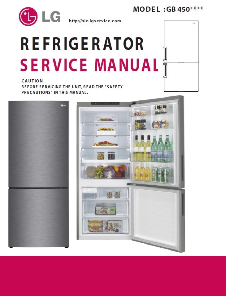 LG GB 450UPL 450UPLE 450UPLX Refrigerator Service Manu serviceandrepair