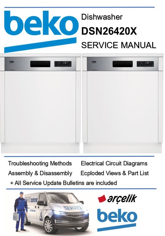 Beko DSN26420X Dishwasher Service Manual serviceandrepair
