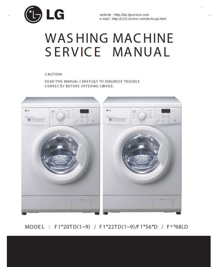 LG F8068LDP Washer Service Manual and Repair Guide serviceandrepair