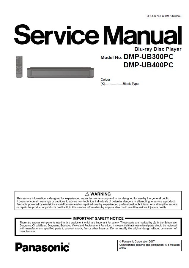 Panasonic DMP UB400 UB300 Service Manual and Repair In serviceandrepair