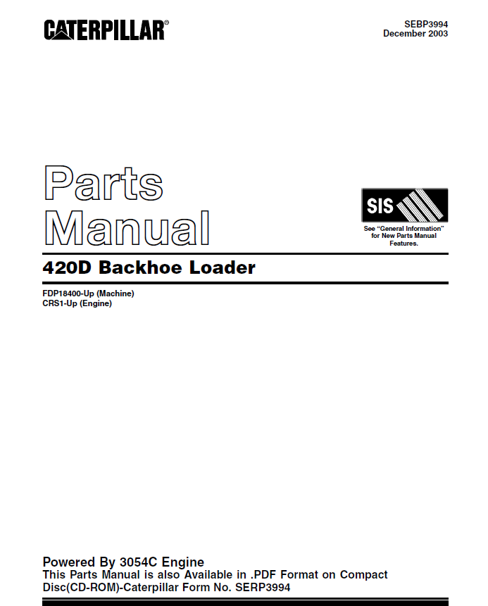 CAT 420D Parts Manual The Repair Manual