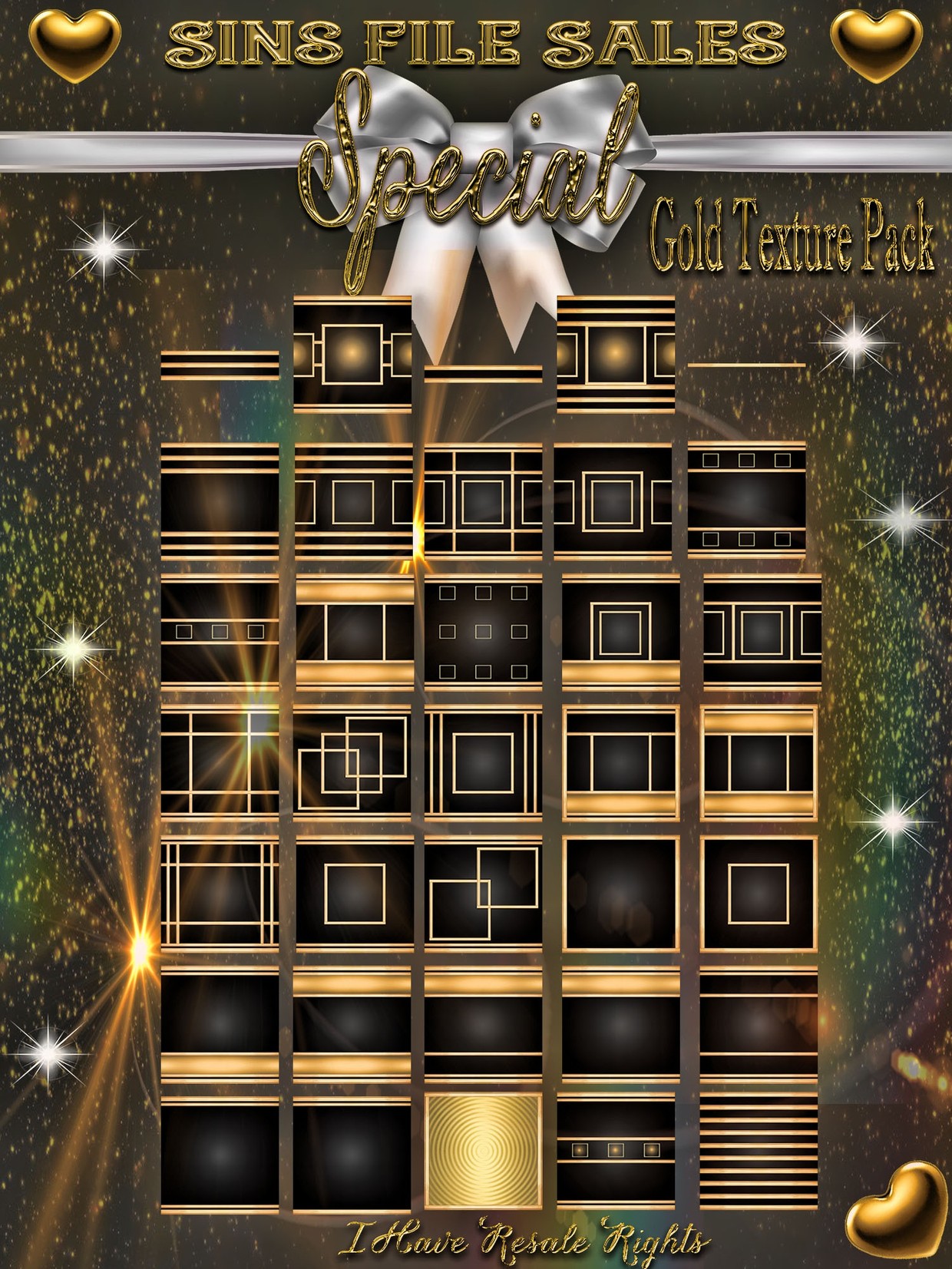 Black & Gold Texture Pack IMVU Shop and File Sales