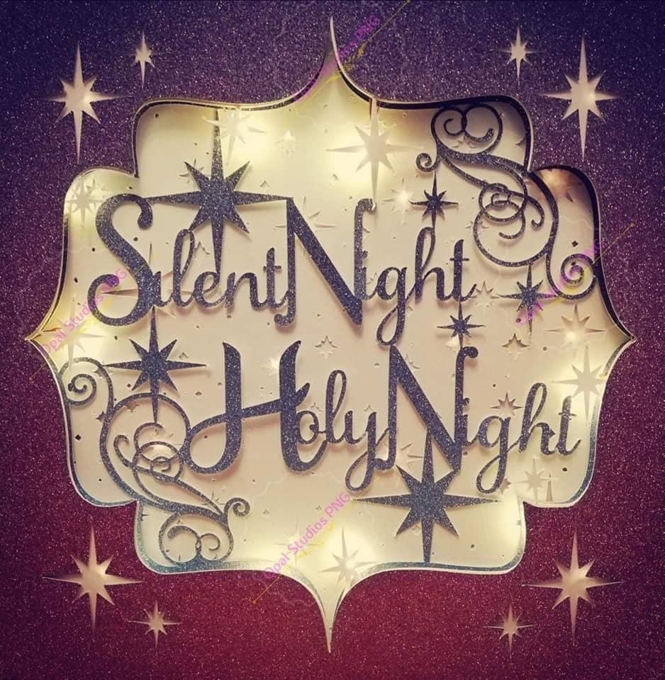 Silent night Holy night shadowbox svg Opal Studios Shadowbox SVG