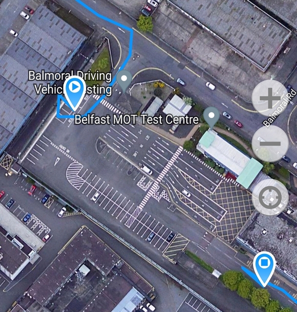 Balmoral Test Route GPS Maps Driving Test Routes NI