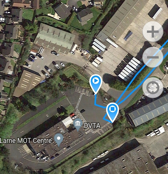 Larne Test Route GPS Maps Driving Test Routes NI