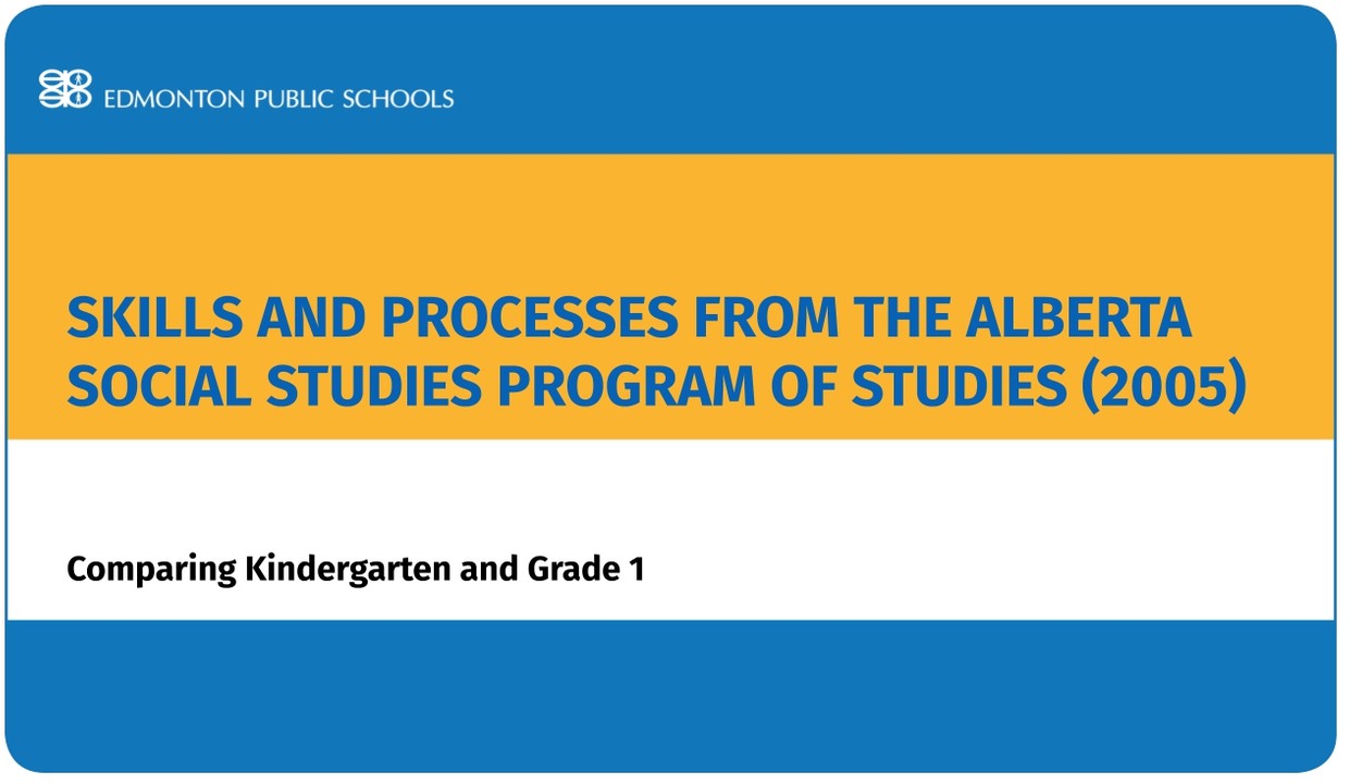 Skills and Processes from the Alberta Social Studies P EPSB Resources