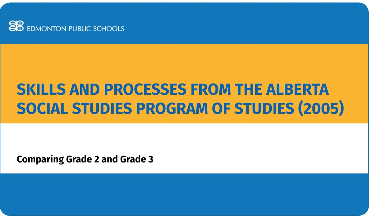 Skills and Processes from the Alberta Social Studies P EPSB Resources